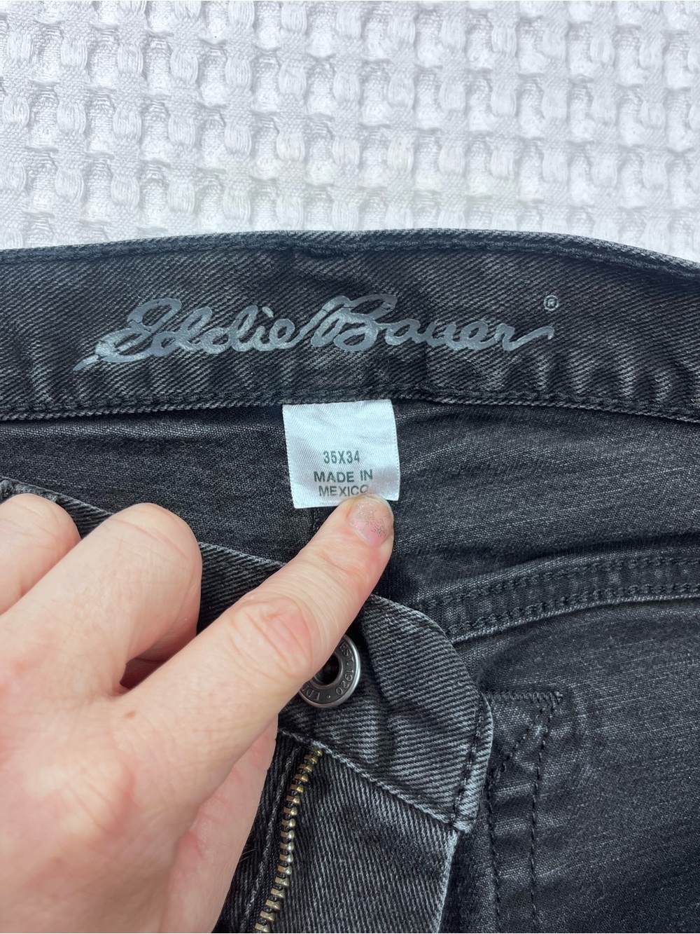 Eddie Bauer Black Jeans — 35x34 — Straight Leg
